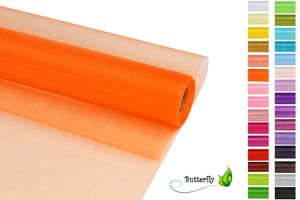 9m Rolle Organza 16cm CRYSTAL, Farbauswahl:orange 668