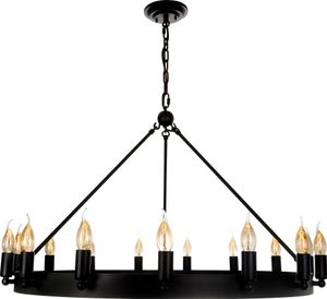 Kronleuchter Crafdeco - Schwarz Modernes Design Elegante Pendelleuchte für Wohnzimmer Esszimmerlampe Büro Stilvolles Hängeleuchte