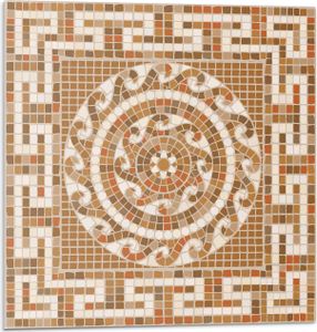 Mosaik Mit Kreisförmigem Muster – Selbstklebende Fliesen – Wandverkleidung – Wandpaneel – PVC Fliesen – Vinylflisen – PCV Flisen – Selbstklebend – Wanddeko – 9 Stück 30 x 30 cm