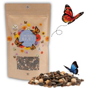 Schmetterlingswiese Samen für eine bunte Blumenwiese - Farbenfrohe & nektarreiche Wildblumensamen für Schmetterlinge 200g (Für min. 100m²)