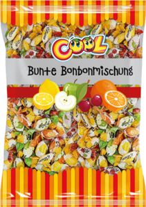 Cool Bunte Bonbonmischung Bonbons mit 4 Sorten Fruchtgeschmack 1000g