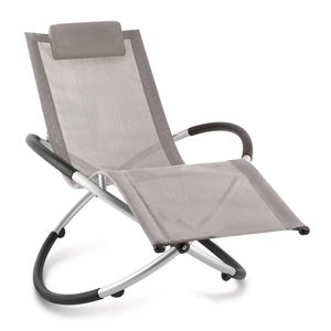 Blumfeldt Chilly Billy ergonomische Relaxliege Liegestuhl Gartenstuhl Klappstuhl (Liege, 120 kg maximale Belastung, atmungsaktiv, witterungsbeständig, pflegeleicht, faltbar) grau