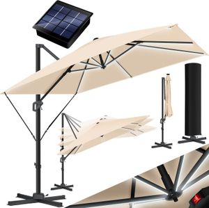 KESSER® Sonnenschirm Ampelschirm SUN XL 300 x 300 cm Inkl. Abdeckung +Windsicherung Drehbar Neigbar Kippbar Marktschirm Groß 360° Rotation, Gartenschirm mit Kurbel Sonnenschutz UV50+ KESSER® Sonnenschirm Ampelschirm SUN XL 300 x 300 cm Inkl. Abdeckung +Windsicherung Drehbar Neigbar Kippbar Marktschirm Groß 360° Rotation, Gartenschirm mit Kurbel Sonnenschutz UV50+