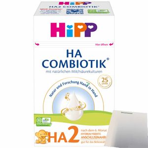 Hipp 2184 HA 2 Combiotik Folgemilch - ab dem 6. Monat (600g Packung) + usy Block