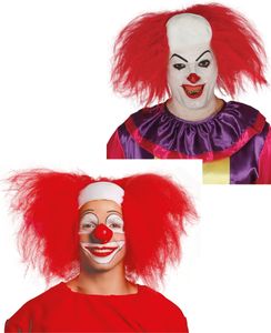 Clowns Perücke aus Latex mit Halbglatze für Fasching und Halloween