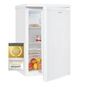 Exquisit Vollraumkühlschrank KS516-V-040D weiss | Kühlschrank ohne Gefrierfach freistehend 126 l Nutzinhalt | Vollraumkühlschrank ohne Gefrierfach | Türanschlag wechselbar