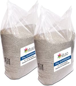 Quarzsand 50 kg für Filteranlagen, 0,4 - 0,8 mm Filtersand