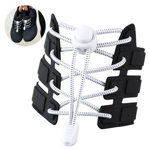 Sports elastische Schnürsenkel ohne binden - Schnellschnürsystem 120cm - Schuhbänder elastisch mit Schnellverschluss - für Kinder und Erwachsene(Weiß)