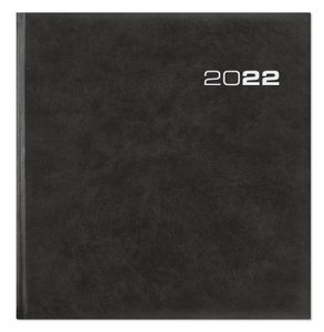 ZETTLER 609831 Buchkalender 786 - 1 Woche / 2 Seiten, 21 x 21 cm, schwarz