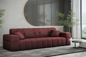 Kaiser Möbel Sofa 3 sitzer Couch serie NIMES stilvol viele farben Stoff Perfect Harmony Rotwein