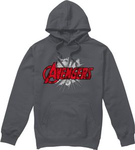 Marvel - "Avengers Bash" Kapuzenpullover für Herren TV4346 (XL) (Holzkohle)