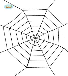 riesiges schwarzes Spinnennetz Halloween Deko 100cm