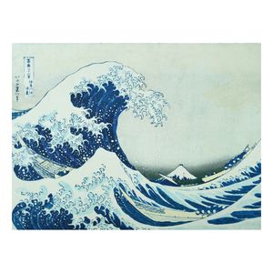 Aluminium Print - Katsushika Hokusai - Die grosse Welle von Kanagawa - Querformat 3:4, Größe HxB:30cm x 40cm