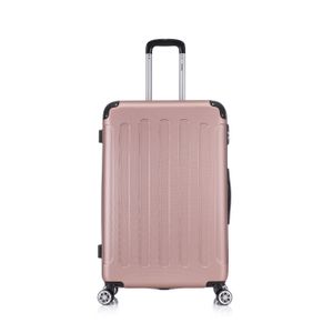 Flexot® F-2045 Koffer Reisekoffer Hartschale Hardcase Doppeltragegriff mit Zahlenschloss Gr. XL Farbe Rose-Gold