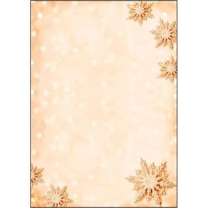 SIGEL Weihnachtsbriefpapier Golden Snowflakes Motiv DIN A4 90 g/qm 100 Blatt SIGEL Weihnachtsbriefpapier Golden Snowflakes Motiv DIN A4 90 g/qm 100 Blatt