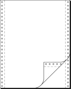 SIGEL 32242 Computerpapier 12"x240 mm, A4, LP, 60 g/m², 2f, blanko, 1000 Sätze, Endlospapier