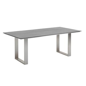 Niehoff - HPL-Gartentisch Noah - Edelstahl 180 x 95 cm HPL Beton Profilkufe