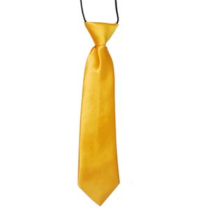 Krawatte, atmungsaktiv, elastisch, einfarbig, Jungen-Krawatte für Hochzeit, Gelb