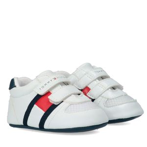Tommy Hilfiger Kinder Baby Schuh - Shoe Sneaker Krabbel-Schuhe, Farbe:Weiß, Schuhe NEU:EU 19