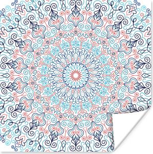 MuchoWow® Poster Abstrakt - Mandala - Hippie - Boho 50x50 cm - Wohnzimmerdekoration