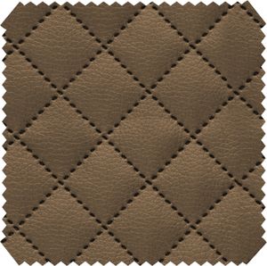 novely® SOLTAU Kunstleder - 3-lagig gesteppter Möbelstoff - Kaschierter Volumen-Polsterstoff mit Karo-Muster - Pflegeleichte Meterware 1lfm - Farbe: 34 Dunkelbeige