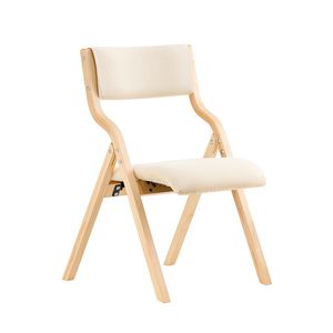 SoBuy skládací židle Kuchyňská židle s polstrovaným sedákem a opěradlem bílá FST40-W
