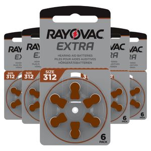 Hörgeräte-Batterien Rayovac 312, 5 Tafeln