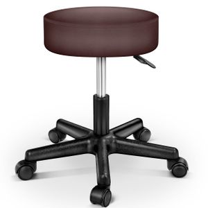 TRESKO Roller Stool Brown Pracovná stolička Otočná stolička Kozmetická stolička Praktická stolička