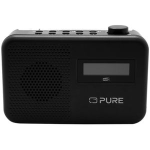 Pure Elan One2 Dab+/FM Portable Radio mit Bluetooth 5.1 (LCD-Display, 10 Tasten de Speicher, Stromversorgung durch 4 AA-Batterien) Black Charcoal