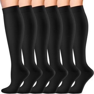 ALSTER HERZ® 3 Paar Schwarze Kompressionsstrümpfe Damen Herren 35-40 S-M, A0239