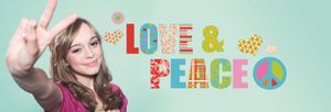 Komar Deco-Sticker "Love and Peace" 100 x 70 cm, bunt, 17718h
