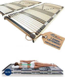 AM Qualitätsmatratzen | Ergonomischer 7-Zonen Lattenrost | 160x200 cm (2x 80x200 cm) | fertig montiert | 44 Leisten | starr | Lattenrahmen | 160 x 200 cm AM Qualitätsmatratzen | Ergonomischer 7-Zonen Lattenrost | 160x200 cm (2x 80x200 cm) | fertig montiert | 44 Leisten | starr | Lattenrahmen | 160 x 200 cm