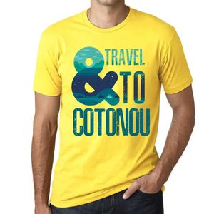 Herren Grafik T-Shirt Und Reisen nach Cotonou – And Travel To Cotonou – Öko-Verantwortlich Vintage Jahrgang Kurzarm Lustige Druck Geburtstag Geschenk