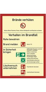Brandschutzzeichen DIN EN ISO 7010 L210xB297mm Brandschutzordnung Ku.
