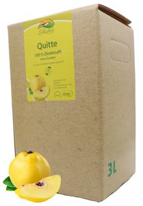 Bleichhof Quittensaft – 100% Direktsaft ohne Zusätze, Bag-in-Box Verpackung mit Zapfsystem (1x 3l Saftbox)