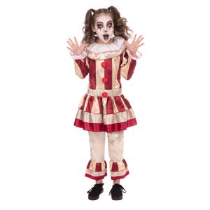 Bristol Novelty - Carnevil Clown für Mädchen BN3095 (XL) (Rot/Cremefarbig)