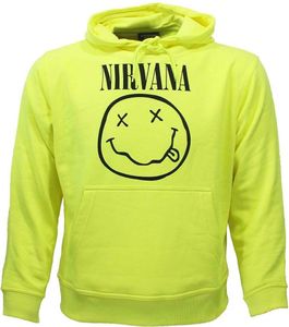 Nirvana Neongelber Smiley-Hoodie-Pullover – offizielles Merchandise - XXL Nirvana Neongelber Smiley-Hoodie-Pullover – offizielles Merchandise - XXL