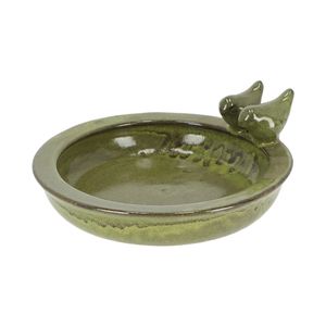 Esschert Design Vogeltränke Keramik grün