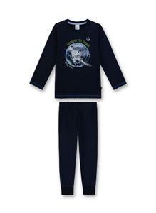Sanetta Jungen Schlafanzug lang Weltraumrakete blau Gr. 92 - 140 98