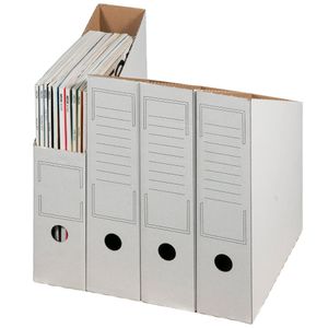 20x Archiv Stehsammler Bianco, weiß, Rückenbreite 7,5 cm 260x75x315mm Archivierung Aufbewahrung