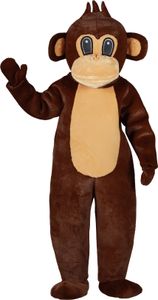 Freundlicher Affe Maskottchen Kostüm - Faschingskostüm Größe: M-L