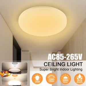 Elfeland 24W LED Deckenleuchte Runde Flächenleuchte Bad Küche Wohnzimmer Lampe