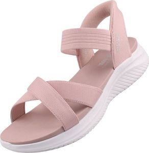 Skechers Slip IN Damen Sandale in Rosa, Größe 40