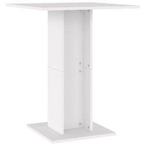 vidaXL Bistro stôl biely 60x60x75 cm Materiál drevo