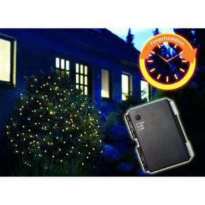 LED-Batterielichternetz 2x2 Meter 200er warmweiße LED,Zul.50cm, für Außen inkl. Timer