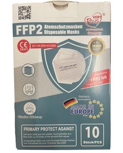 20x FFP2 Maske LEIKANG Atemschutz-Maske Mundschutz CE 2163 einzeln verpackt, Flandell 199225, Farbe: Weiß