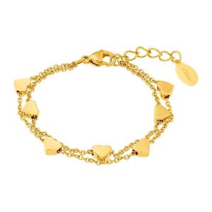 Kinder Armband Herzen von s.Oliver aus Edelstahl, IP Gold