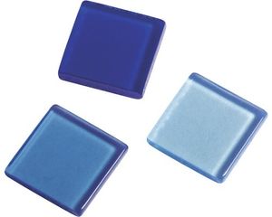 Acryl-Mosaik, 1x1 cm, transparent, blau