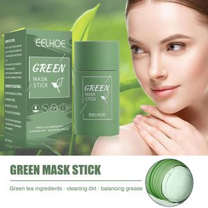 Grüntee Gesichtsmaske,Grüner Tee Purifying Clay Stick Mask Deep Clean Pore Moisturizing Oil Control Poren entfernen Mitesser Gesichtspflege