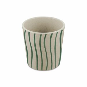 Koziol Becher-Set Connect Cup S Monstera Stripes 4-tlg., Tasse, Kunststoff, Nature Desert Sand, 190 ml, 1454700